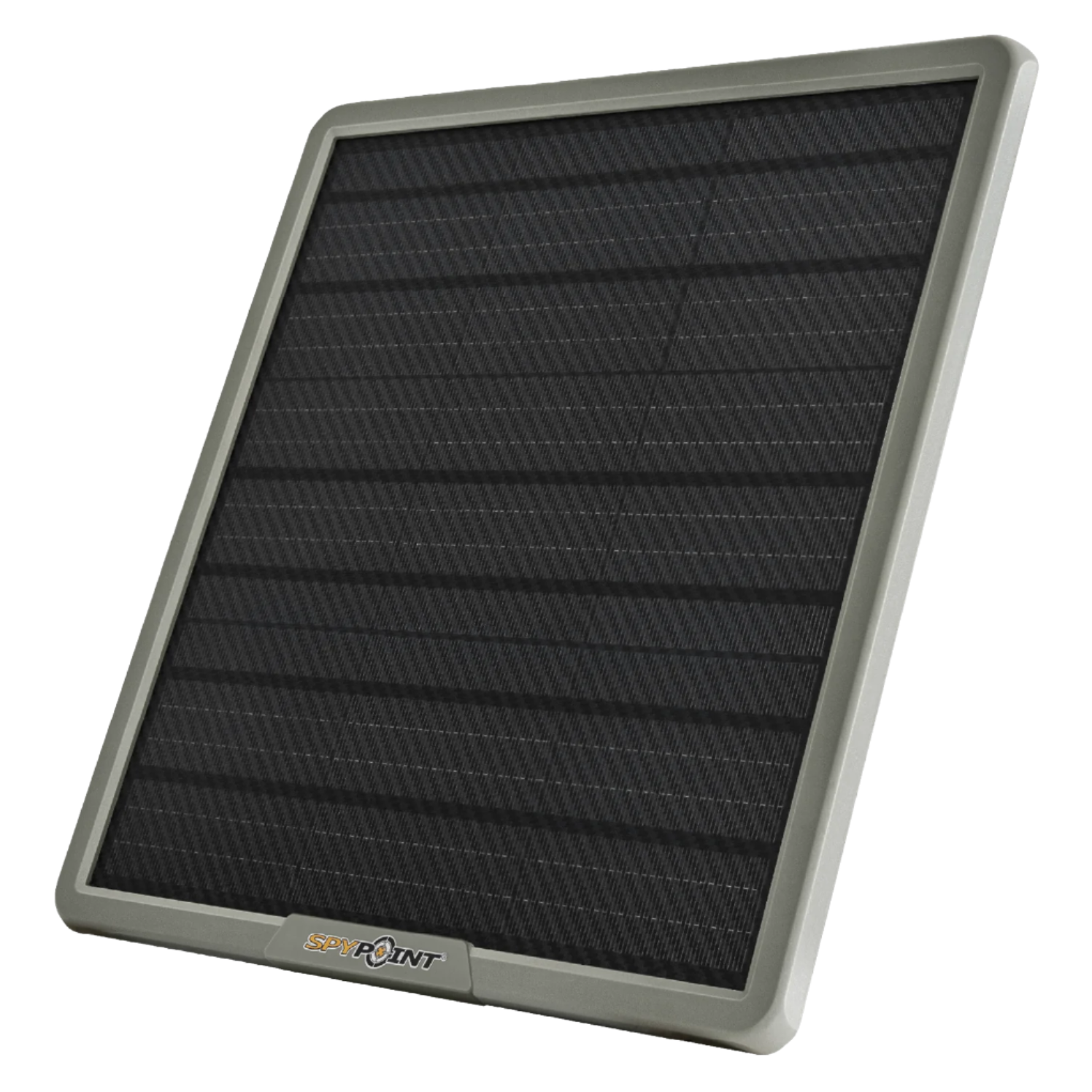Alternate angled front view of SPYPOINT SPLB-22 panel tilted slightly from above