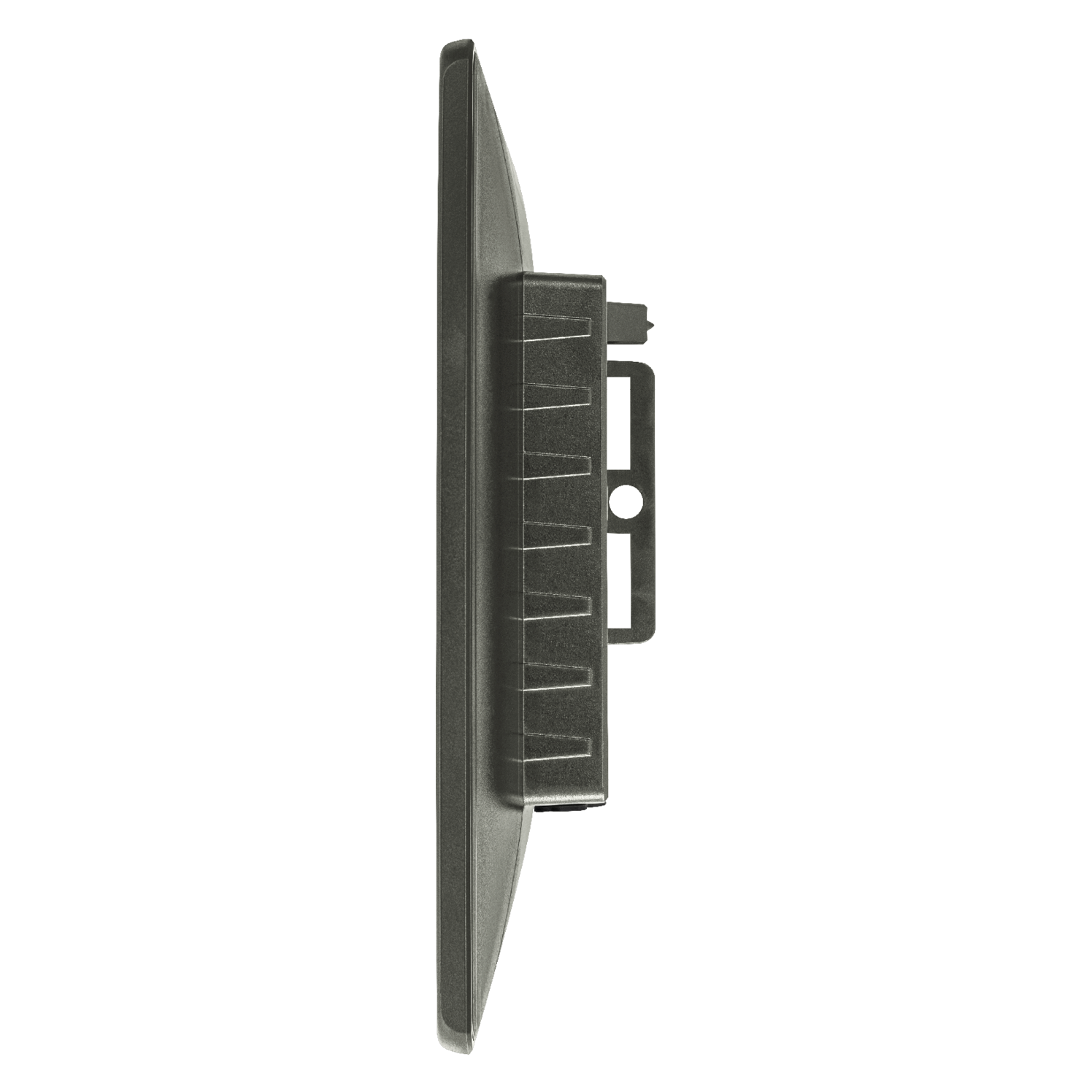 Second side profile view of SPYPOINT SPLB-22 showing panel thickness and bracket attachment