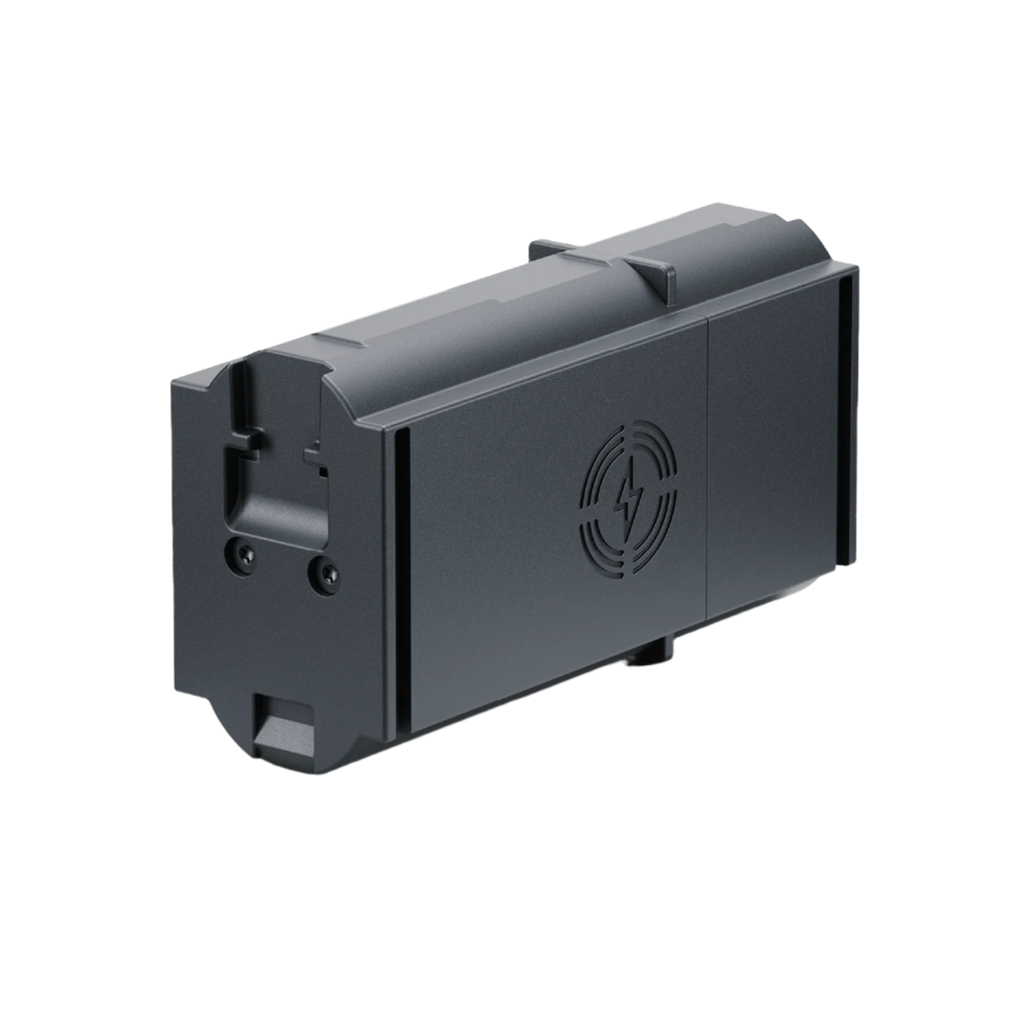 Pulsar LPS 7i Battery Pack rear view displaying wireless charging symbol on matte black casing.