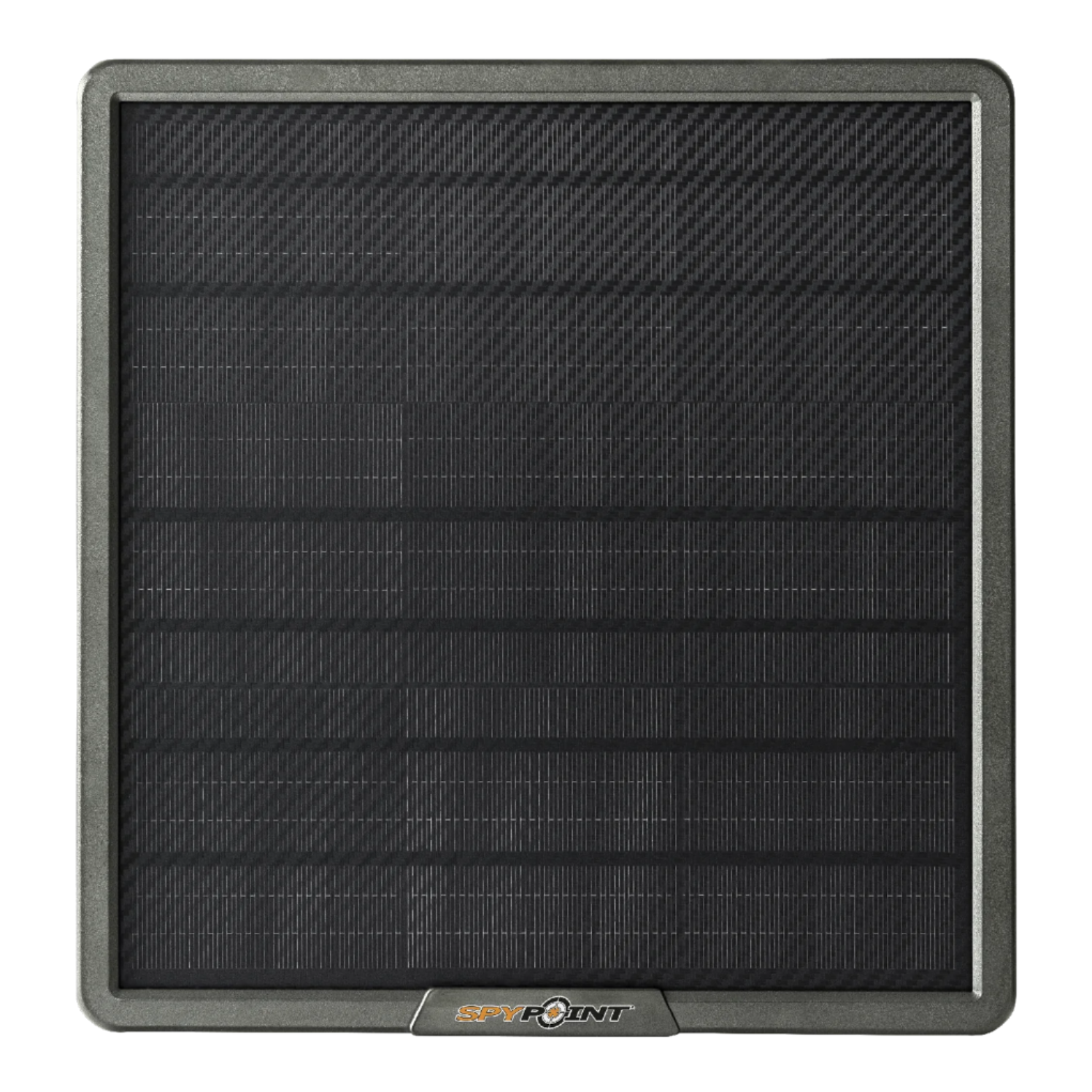 Straight-on front view of SPYPOINT SPLB-22 solar panel surface