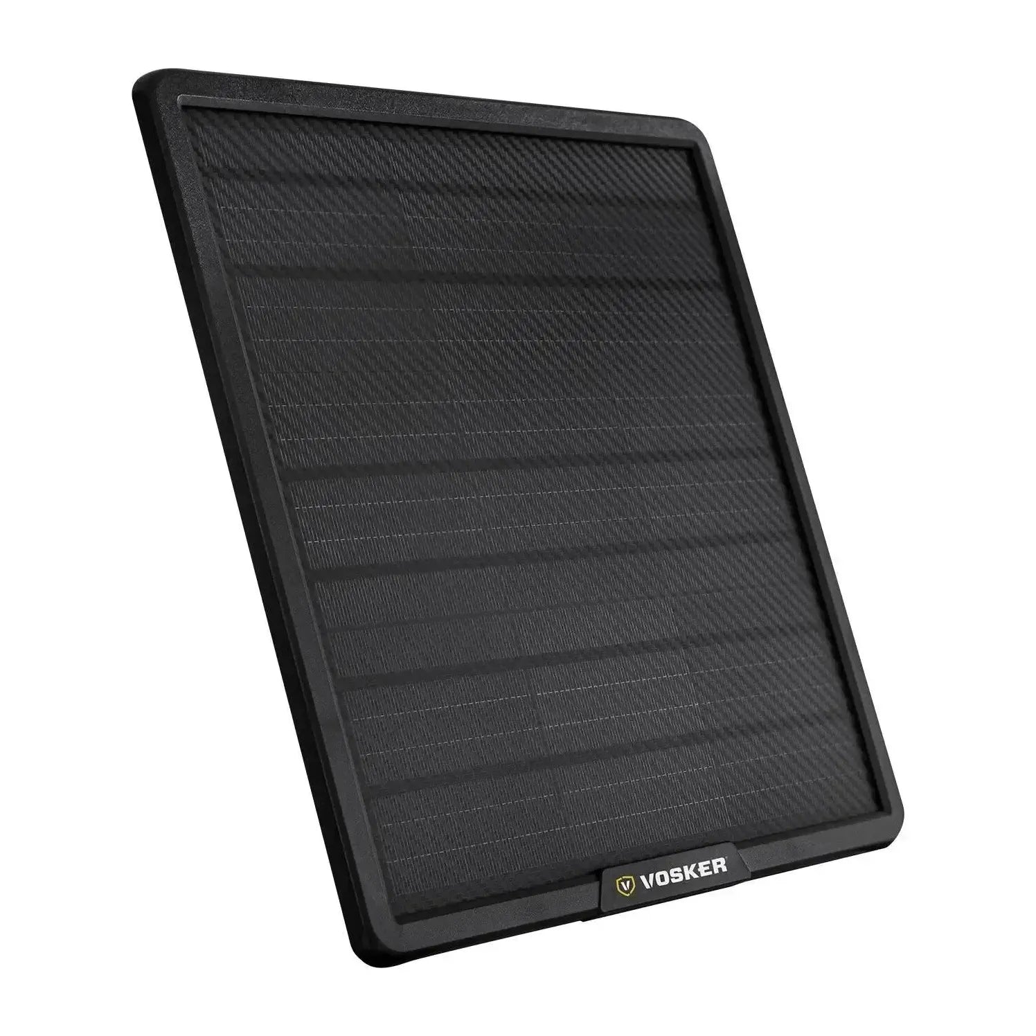 Angled view of Vosker solar panel showing slim profile