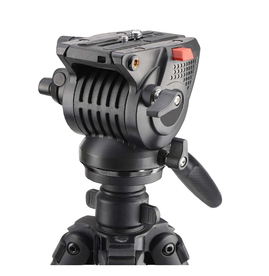 Camera tripod head on a white background